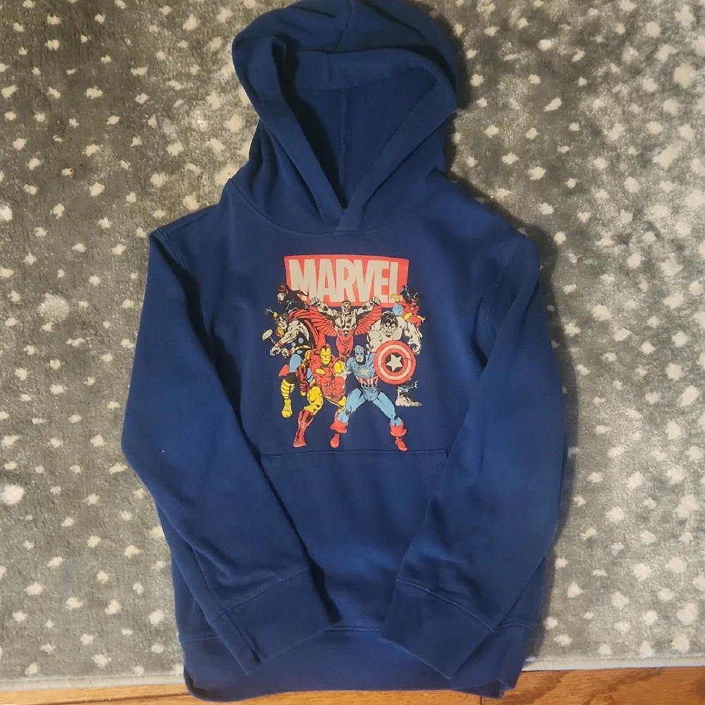 Marvel Navy Hoodie with Heroic Design